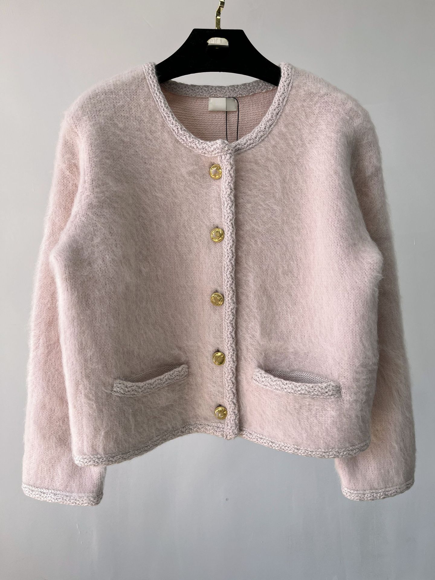 Women's Knits Tees High Quality PINK Single Breasted Vintage Albaka Wool Knitted Cashmere Sweater Cardigan Women Autumn Winter Mohair Overcoat 23