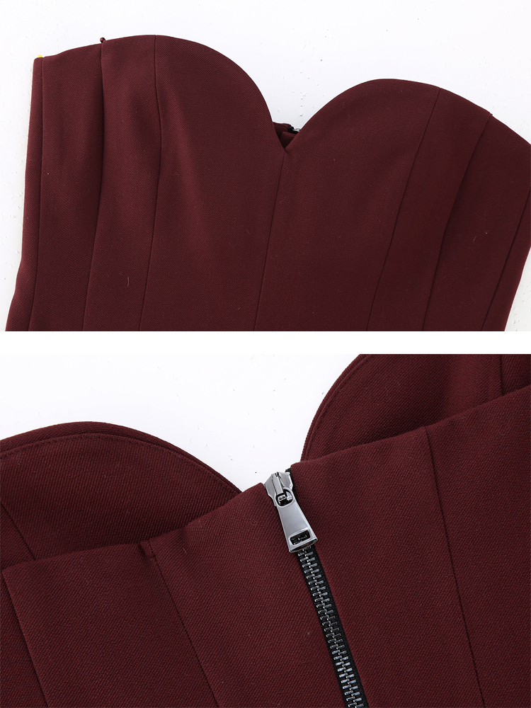 Two Piece Dres 3 piece set Blazer corset Midi Skirt 2023 Summer Fall Office lady Sweetheart neckline crop tops suit Elegant INKEO 3O035 230324