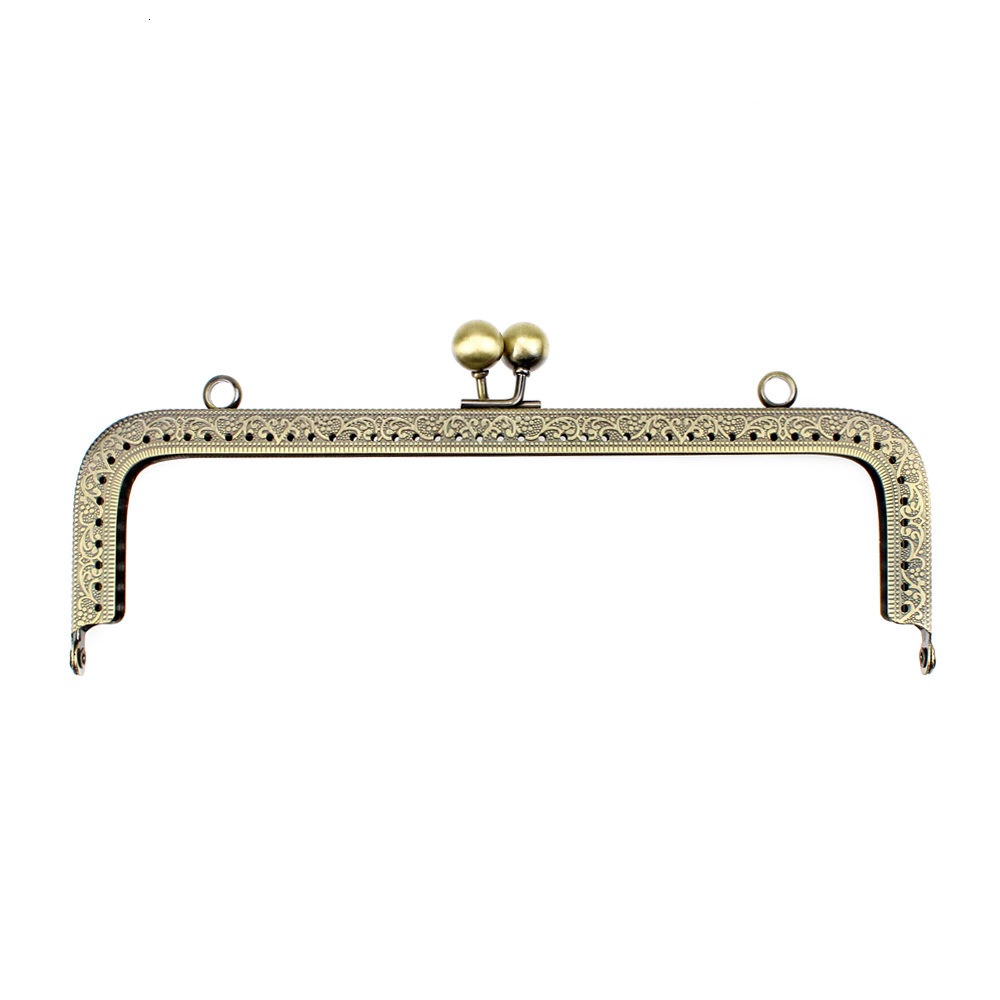 Bag Parts Accessories 5Pcs 20CM Rectangle Embossing Beads Kiss Metal Purse Frame Clasp Sewing Lock For DIY Purse Bag Fashion Women's Clutch Bags 