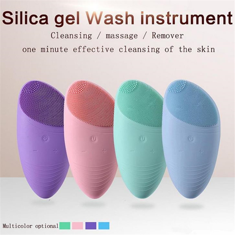Cleaning Tools Accessories Portable Silicone Electric Cleansing Brush Sonic Vibration Face Cleaner Massage Brush Skin Care Tool USB Rechargeable 40# 2