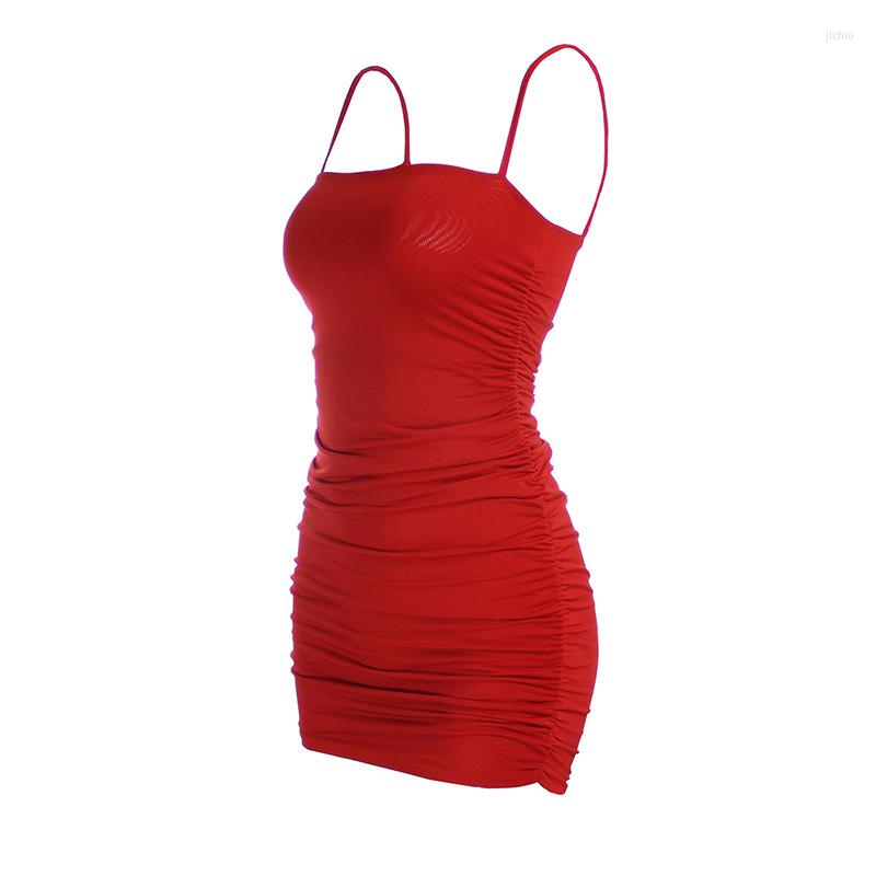 Casual Dresses Backless Sexy Bodycon Summer Dress 2023 Strapless Spaghetti Strap Bandage Mini Party Basic Beach Short