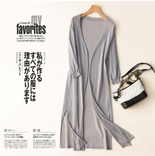 Women's Knits Tees 2023 Spring Summer Sun Protection Clothing Long Cardigan Female Knitted Sweater Coat Jacket Ladies Shawl Outerwear 230324