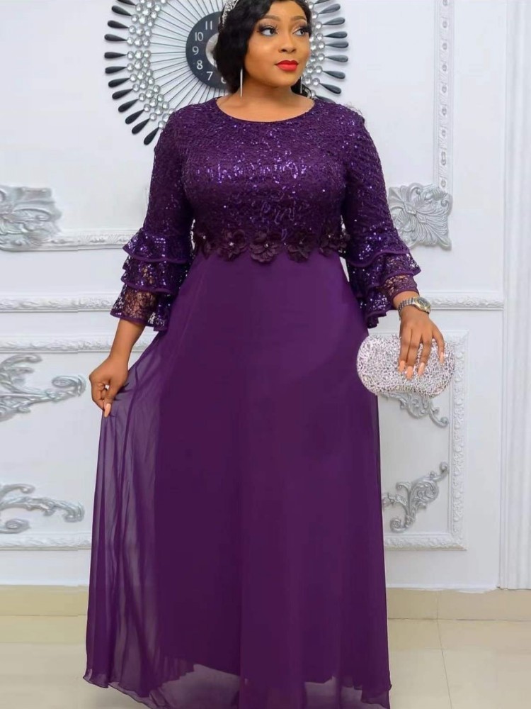Ethnic Clothing African Party Dresses For Women Dashiki Ankara Lace Chiffon Wedding Evening Gowns Elegant Turkey Muslim Kaftan Maxi Dress 230324