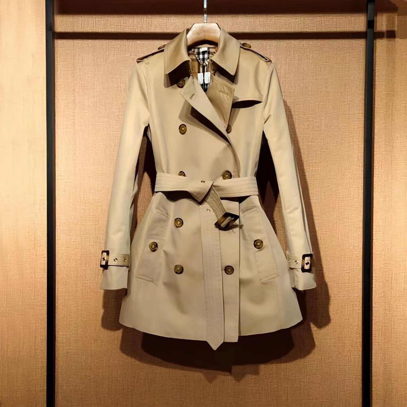 Women' Trench Coats designer Spring And Autumn British Windbreaker Medium Short Show Thin Small Fashion Coat A131, Khaki
Women' Trench Coats designer Spring And Autumn British Windbreaker Medium Short Show Thin Small Fashion Coat A131, Khaki