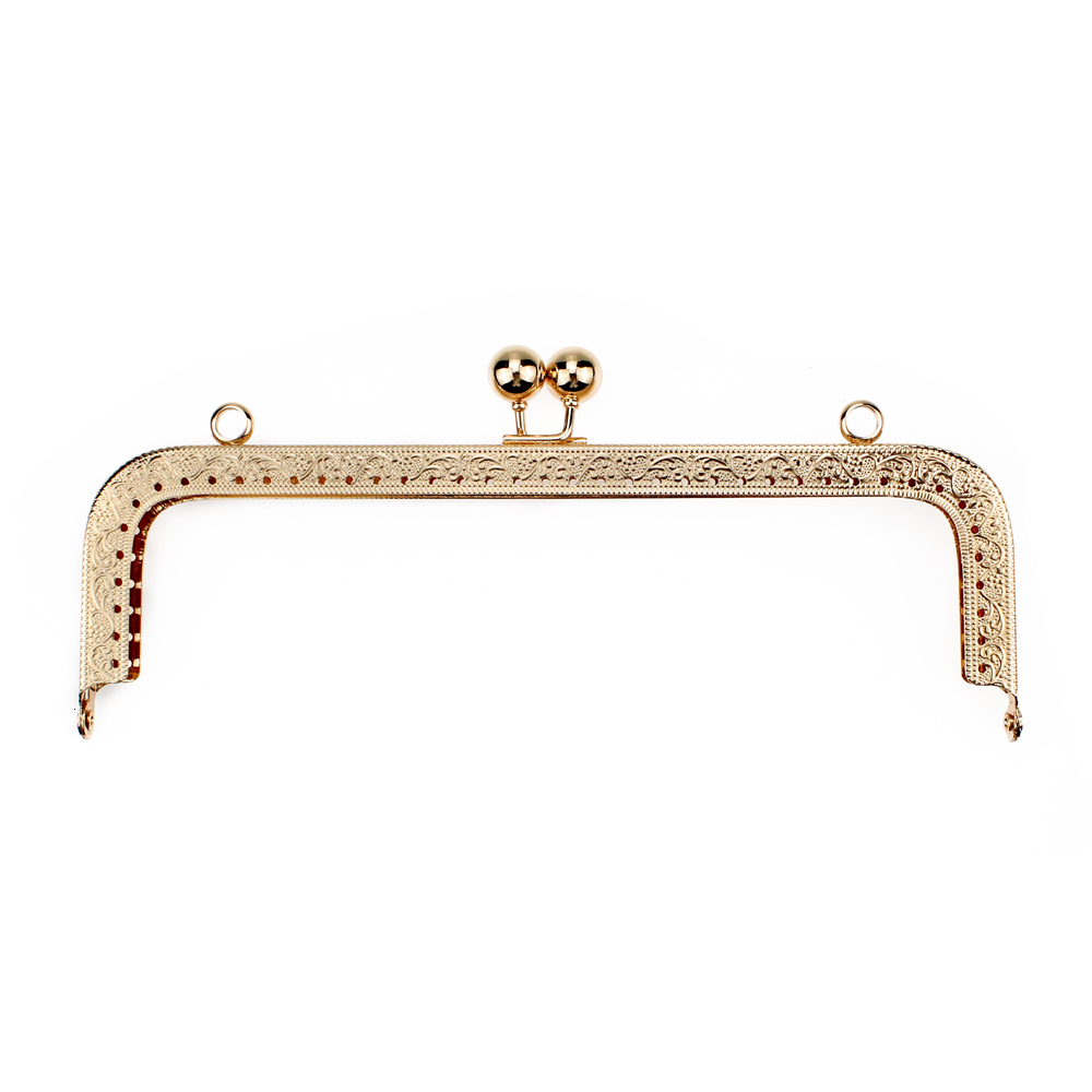 Bag Parts Accessories 5Pcs 20CM Rectangle Embossing Beads Kiss Metal Purse Frame Clasp Sewing Lock For DIY Purse Bag Fashion Women's Clutch Bags 