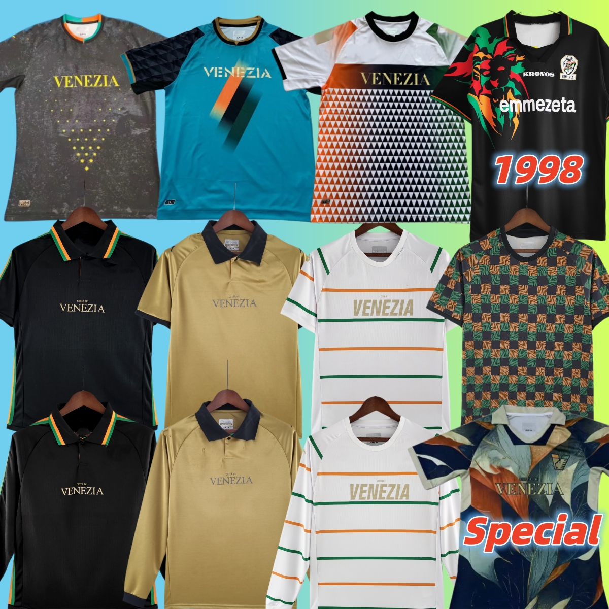 USIO 22 23 Venezia FC Soccer Jerseys home Black Away White Third 4th 10# ARAMU 11# FORTE Venice 1998 2023 Football Shirts 3rd Adult Kids Kit pre match training Uniform, Retro 1998
USIO 22 23 Venezia FC Soccer Jerseys home Black Away White Third 4th 10# ARAMU 11# FORTE Venice 1998 2023 Football Shirts 3rd Adult Kids Kit pre match training Uniform, Retro 1998