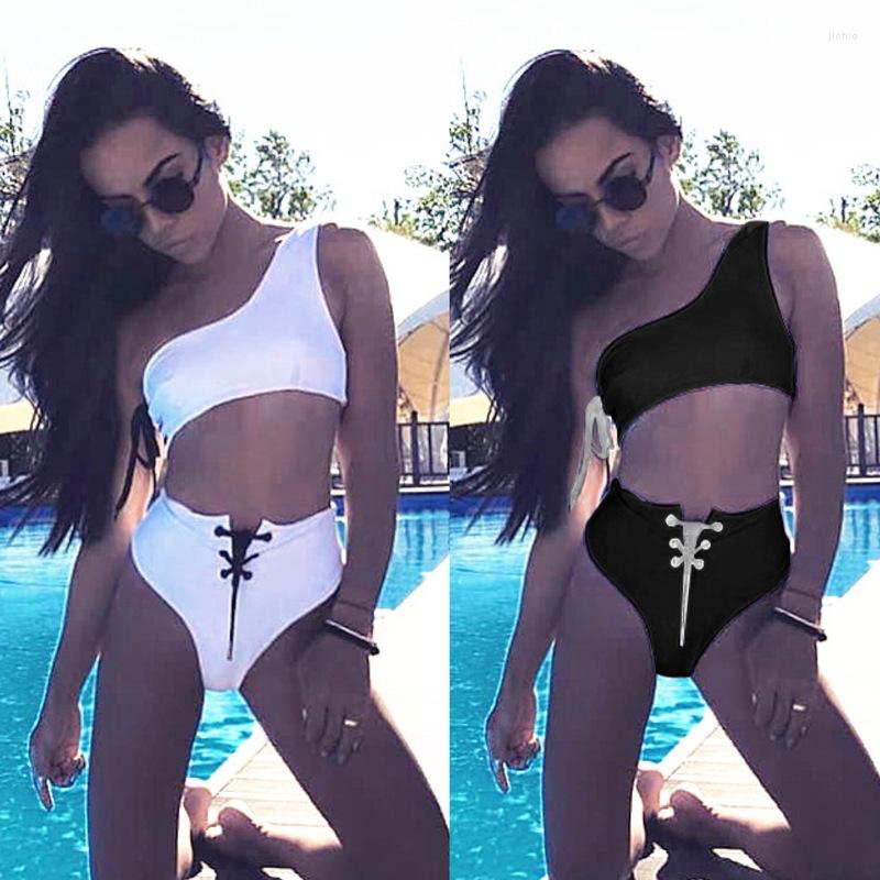 Womens Swimwear Swim Suits Womens Bathing Bikini 2024 Monokini Swimsuit Push Up Separate High Waisted Women Single Sexy Belt Eye S