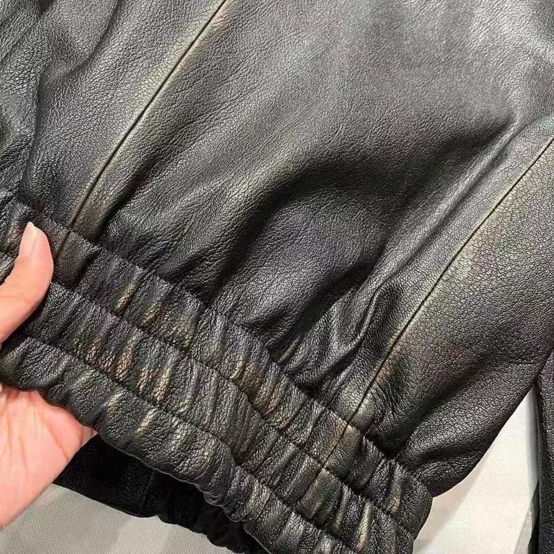 Women's Jackets Vintage Craft Women Coat Spring 2023 Fashion Short Length TurnDown Collar Real Cow Skin Perfect Technology 230324