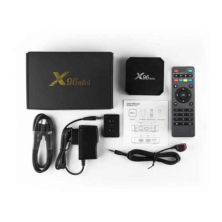X96MINI Quad Core Settop Box Amlogic S905W Android 9 Support 4K, WIFI, Multilateral Languages Android Media Player Sent from France Warehouse No extra