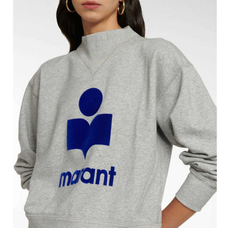 23ss Isabel Marant Designer Pullover Sweatshirt Flocking Print Half High Collar Long Sleeve Loose Terry Sweater for Women Fashion Hoodies, Flower ash
23ss Isabel Marant Designer Pullover Sweatshirt Flocking Print Half High Collar Long Sleeve Loose Terry Sweater for Women Fashion Hoodies, Flower ash