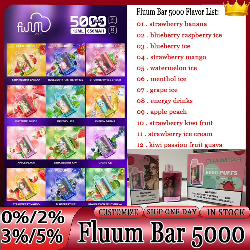 Fluum Bar 5000 Puffs Disposable E Cigarettes Elf Cigarette Vape 5000 Puff 0% 2% 3% 5% TE5000 Disposables Vapes Pen Device Kit 650mah 12ml Per-Filled Cartridge Pod Bar
Fluum Bar 5000 Puffs Disposable E Cigarettes Elf Cigarette Vape 5000 Puff 0% 2% 3% 5% TE5000 Disposables Vapes Pen Device Kit 650mah 12ml Per-Filled Cartridge Pod Bar