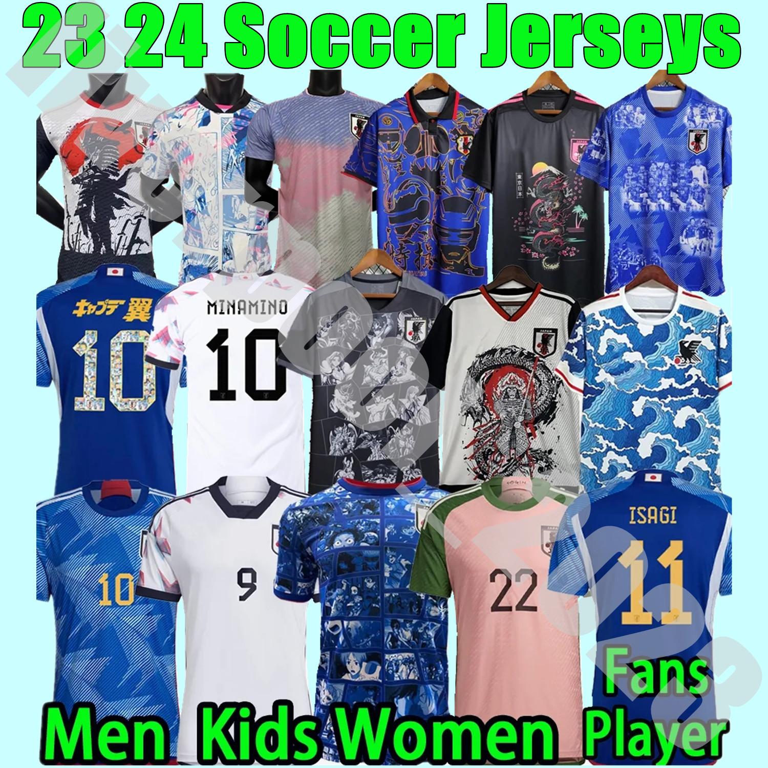 Japan 2023 Soccer Jerseys Cartoon ISAGI ATOM TSUBASA MINAMINO ASANO DOAN WOMEN 2024 Japanese Special uniform 23 24 KUBO ITO YOSHIDA Football Shirt Fan Player version, 2023 player version
Japan 2023 Soccer Jerseys Cartoon ISAGI ATOM TSUBASA MINAMINO ASANO DOAN WOMEN 2024 Japanese Special uniform 23 24 KUBO ITO YOSHIDA Football Shirt Fan Player version, 2023 player version