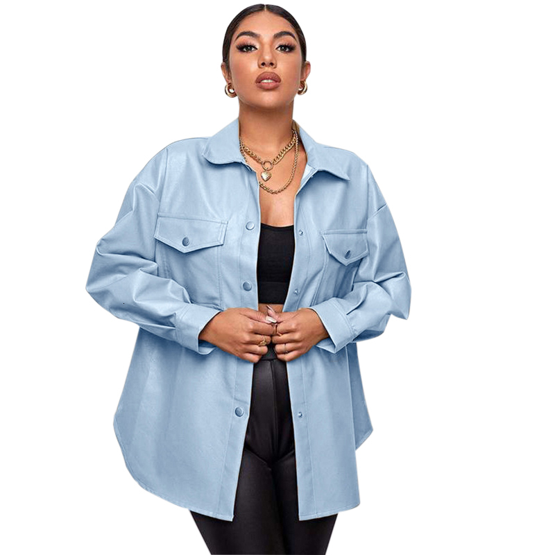 Women's Jackets Oversized Leather Vintage Tshirt Style Turn Down Collar Outerwear Faux Moto Biker Womens Winter Coats 230324
