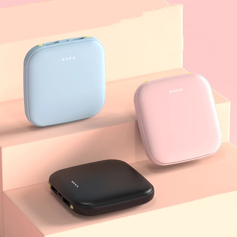 10000mAh Mini Power Bank For iPhone Xiaomi Huawei Samsung LED Powerbank 2 USB Portable Charger External Battery Pack Power Bank