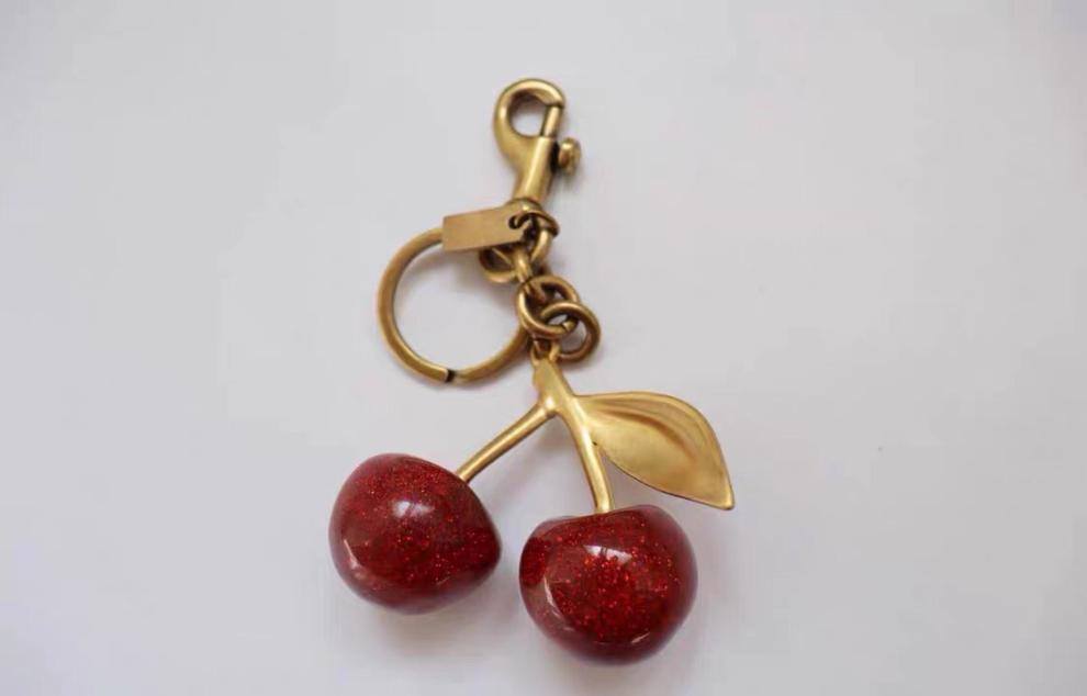 Keychain cherry style red color Chapstick Wrap Lipstick Cover Team Lipbalm Cozybag parts mode fashion