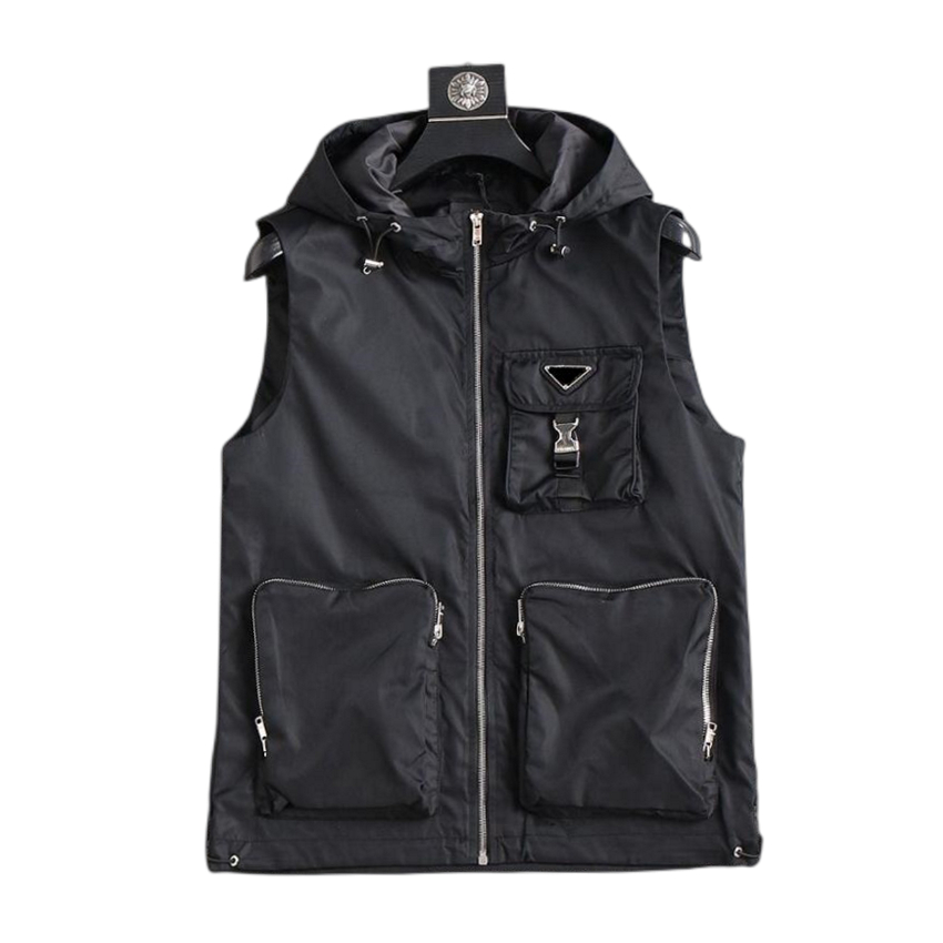 P-ra Fashion Design Mens Outerwear Coats Vests weste Gilet Man Designer Brands Cardigan Hooded Vest Zip Large Pocket Trim Black Sleeveless Jacket Top
P-ra Fashion Design Mens Outerwear Coats Vests weste Gilet Man Designer Brands Cardigan Hooded Vest Zip Large Pocket Trim Black Sleeveless Jacket Top
