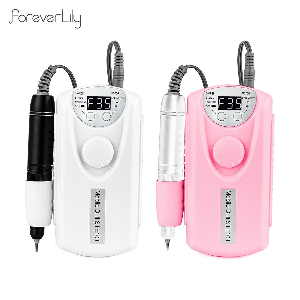 Nail Art Equipment 35000RPM Drill Machine Rechargeable Milling Portable Wireless Manicure Grinder Polisher Cutter Kit 230323