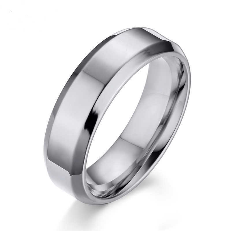 Band Rings Simple Smooth Black/3colors Titanium Ring For Men Wedding Rings for women AA230323