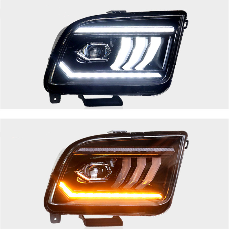 Car LED Headlight Bulbs For Ford Mustang 2005-2009 Head Light DRL High Beam Headlights Turn Signal Lights