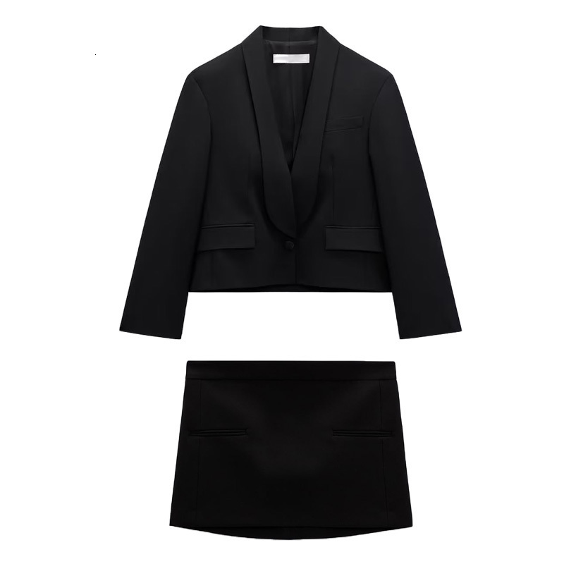 Two Piece Dress 2023 Autumn Single Button Long Sleeve Female Elegant Party Blazer Outerwear Women Casual Solid Blazers Suit Coats 230324