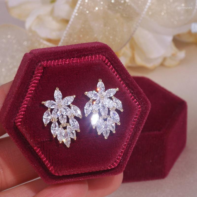 Stud Earrings Luxury Shiny Cubic Zircon Stone For Women Trendy Bridal Crystal Flower Wedding Engagement Accessories
Stud Earrings Luxury Shiny Cubic Zircon Stone For Women Trendy Bridal Crystal Flower Wedding Engagement Accessories
