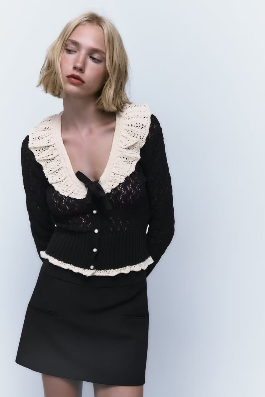 Women's Knits Tees MOLAN Vintage Woman Cardigan Fashion Long Sleeve Casual Knitted High Street Sweater Female Stylish Top 230324