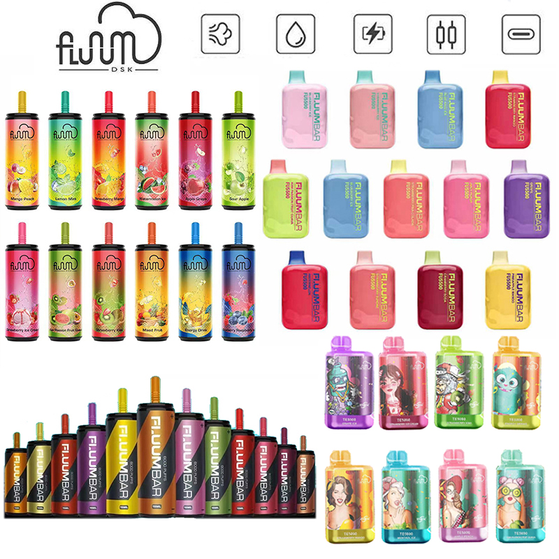 Authentic Fluum Bar Disposable E cigarettes 6000 Puffs 5500 TE5000 Vape Pen 15ml Pre-filled Mesh Coil Pods Cartridge 600mAh Rechargeable bong puffs Vaporizer box
Authentic Fluum Bar Disposable E cigarettes 6000 Puffs 5500 TE5000 Vape Pen 15ml Pre-filled Mesh Coil Pods Cartridge 600mAh Rechargeable bong puffs Vaporizer box