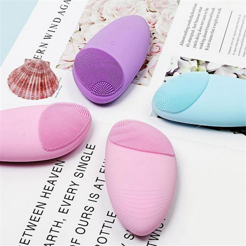 Cleaning Tools Accessories Portable Silicone Electric Cleansing Brush Sonic Vibration Face Cleaner Massage Brush Skin Care Tool USB Rechargeable 40# 2