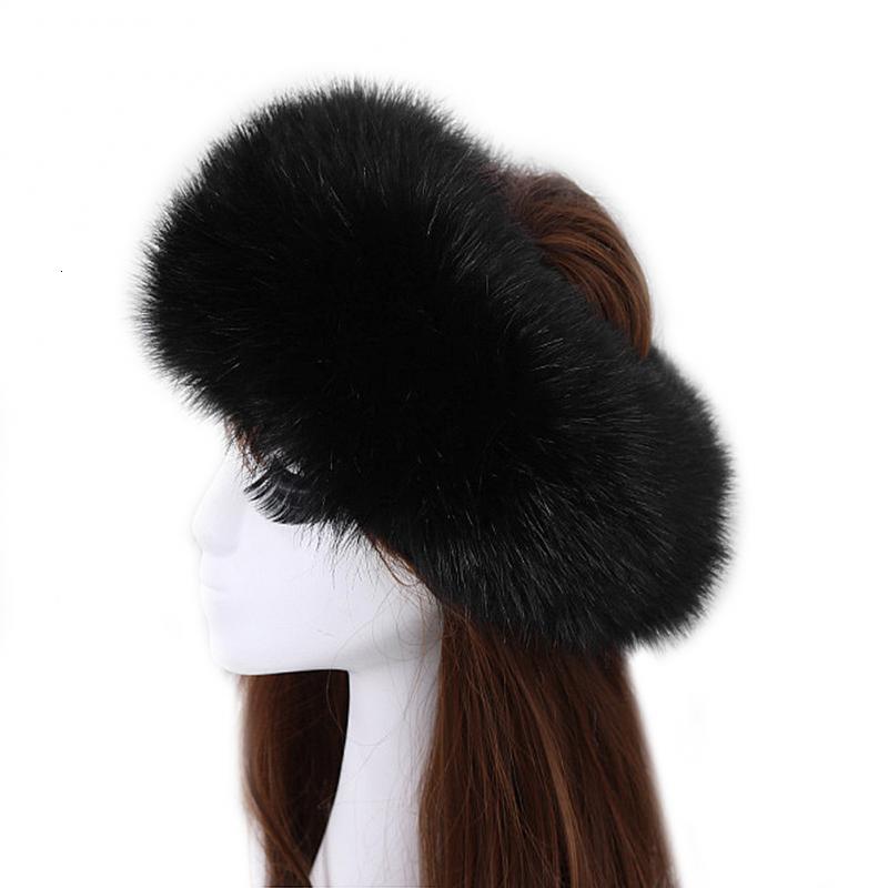 Headbands Winter Thick Hair Circle Russian Hat Fluffy Headband Female Fur Headband Furry Headband Wide Headdress Ski Hat Accessories 230323