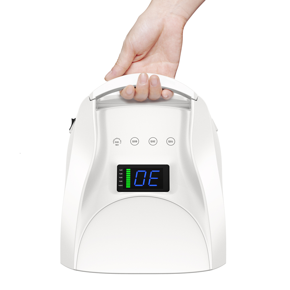 Nail Dryers High Power 96W Rechargeable Lamp UV LED Dryer Red Light Beads for Curing Polish Manicure Electric Acetone Protect 230323