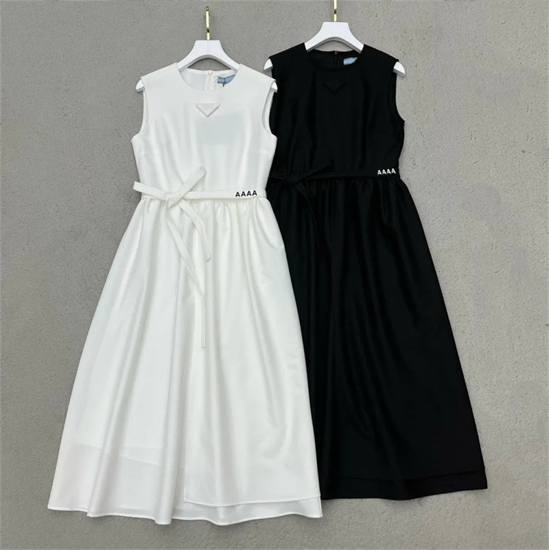 Women Long Dress Fashion Letter Brief Classic Pattern Silm Long Pure white Black Dresses Summer Womens Clothing Sleeveless With Waistband
Women Long Dress Fashion Letter Brief Classic Pattern Silm Long Pure white Black Dresses Summer Womens Clothing Sleeveless With Waistband