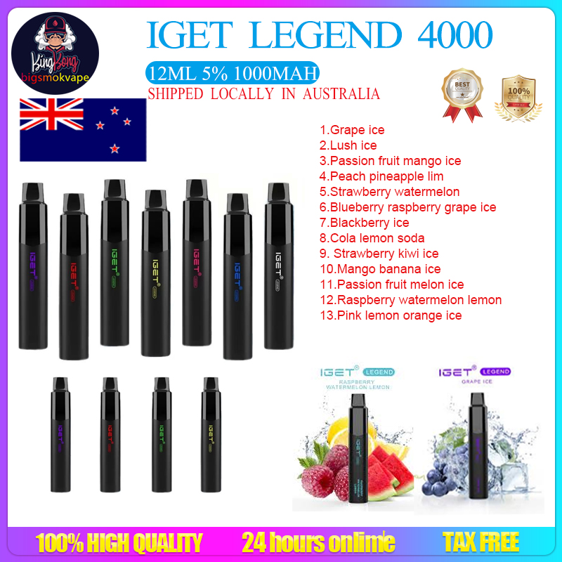 Original IGET Legend Disposable Pod E cigarette Device 4000 Puffs 12ml Prefilled Pods Cartridges Stick Vape Pen Authentic
Original IGET Legend Disposable Pod E cigarette Device 4000 Puffs 12ml Prefilled Pods Cartridges Stick Vape Pen Authentic