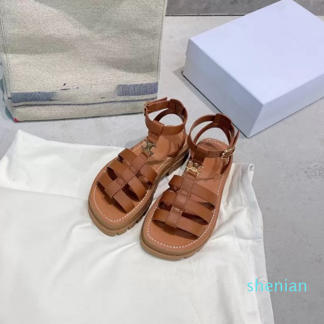 Top quality Clea Triomphe Gladiator chunky sandals adjustable buckle ankle-strap sandal vegetal flats shoes platform luxury designers slides factory footwear, Black
Top quality Clea Triomphe Gladiator chunky sandals adjustable buckle ankle-strap sandal vegetal flats shoes platform luxury designers slides factory footwear, Black