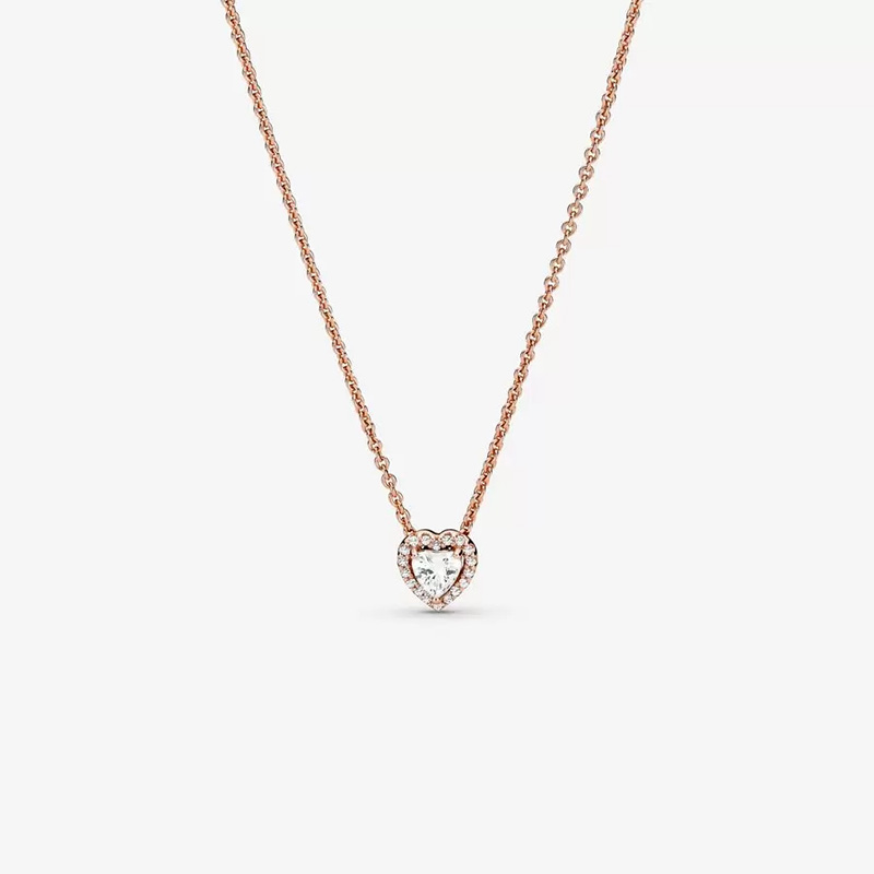 Rose Gold Elevated Heart Necklace for Pandora Real Sterling Silver Wedding designer Jewelry For Women Girlfriend Gift CZ Diamond Necklaces with Original Box
Rose Gold Elevated Heart Necklace for Pandora Real Sterling Silver Wedding designer Jewelry For Women Girlfriend Gift CZ Diamond Necklaces with Original Box