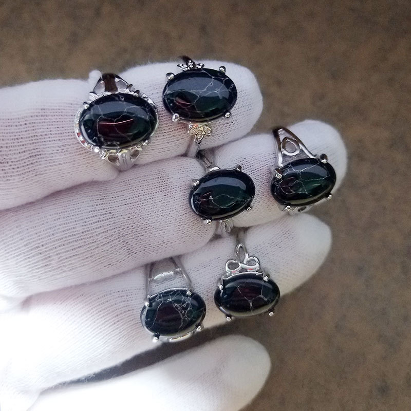 Fashion Mixed Style Blue Green White Turquoise Rings For Women Men Ring Party Wedding
