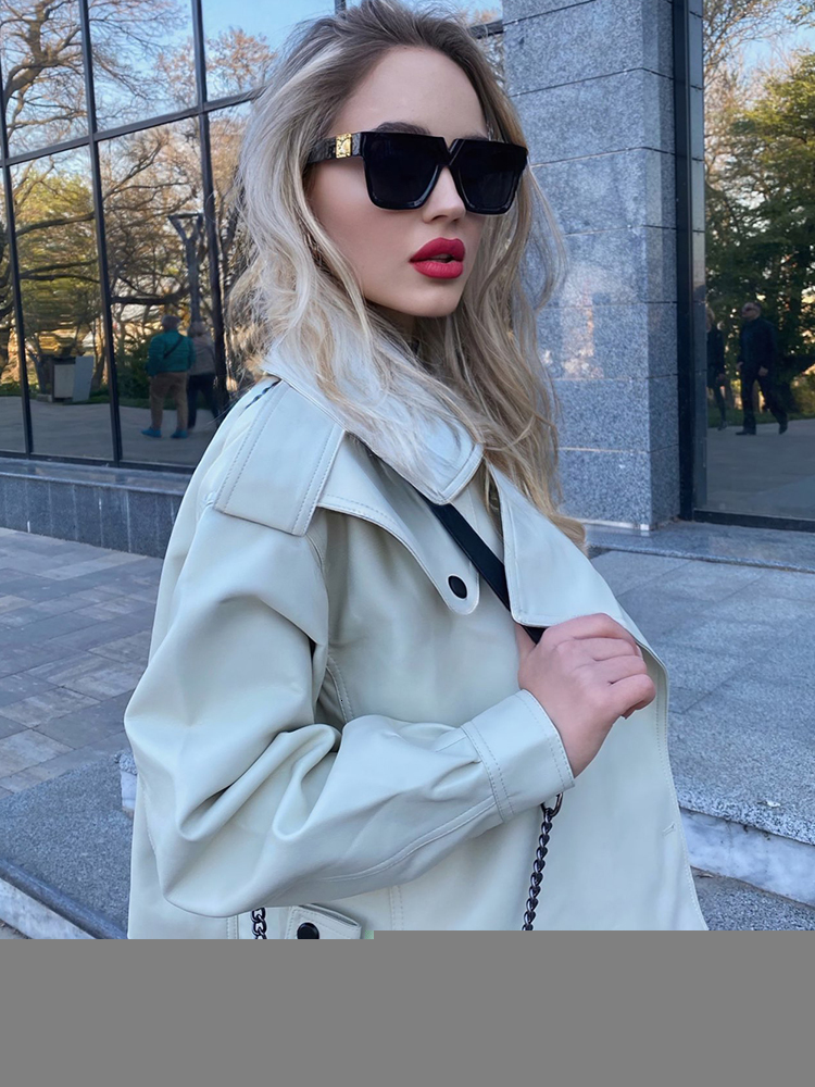 Women's Jackets Ailegogo Arrival Winter Autumn Leather Wallet Campera Chaqueta Cuero Mujer Modis Coat Women Veste Cuir De Couro 230324