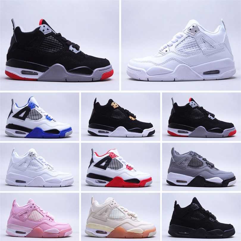 2022 Kids 4 Running Shoes Top Quality Children Boys Girls Baby Toddler 4s Athletic Sneakers Sports Size 26-359CT1