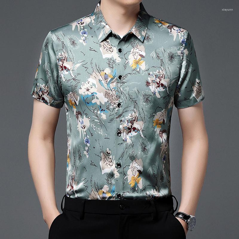 Men's Casual Shirts Mens Short Sleeve Floral Printed Silk Tops 2023 Summer Fashion Printing Streetwear Male Smooth Satin Flowers, Pink
Men's Casual Shirts Mens Short Sleeve Floral Printed Silk Tops 2023 Summer Fashion Printing Streetwear Male Smooth Satin Flowers, Pink