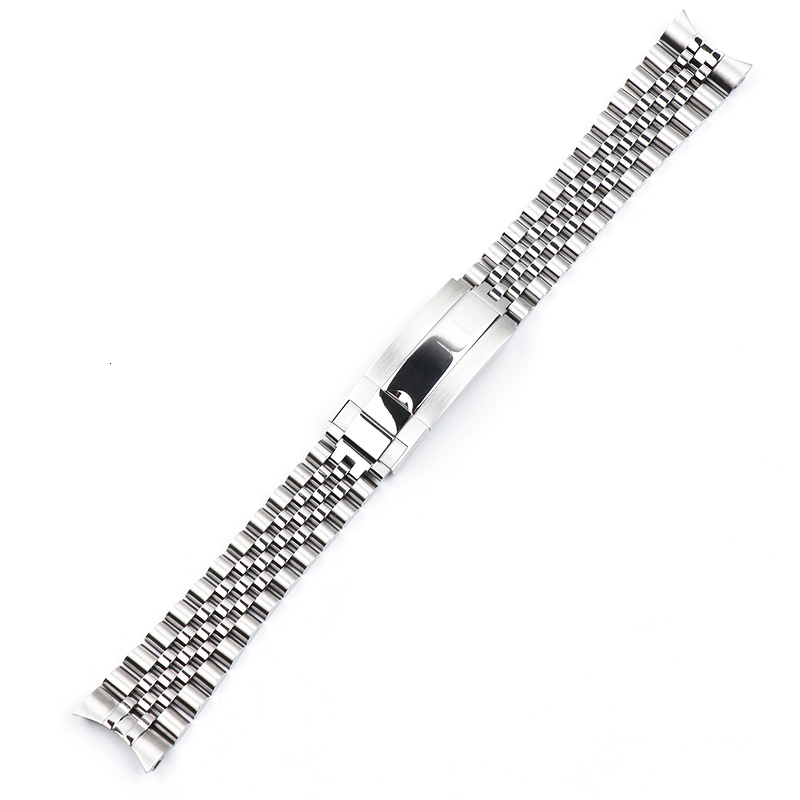 Watch Bands Jubilee Watchband Strap Men's 20mm 316L Stainless Steel Bracelet Silver Glide-Lock Buckle for 40mm Sub Watch Case 230323