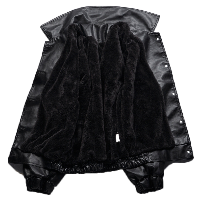 Men's Leather Faux Jacket Men Autumn Fleece Motorcycle PU Leahter Male Turndown Collar Casual Windbreaker Ropa De Hombre Coat 3XL 230324