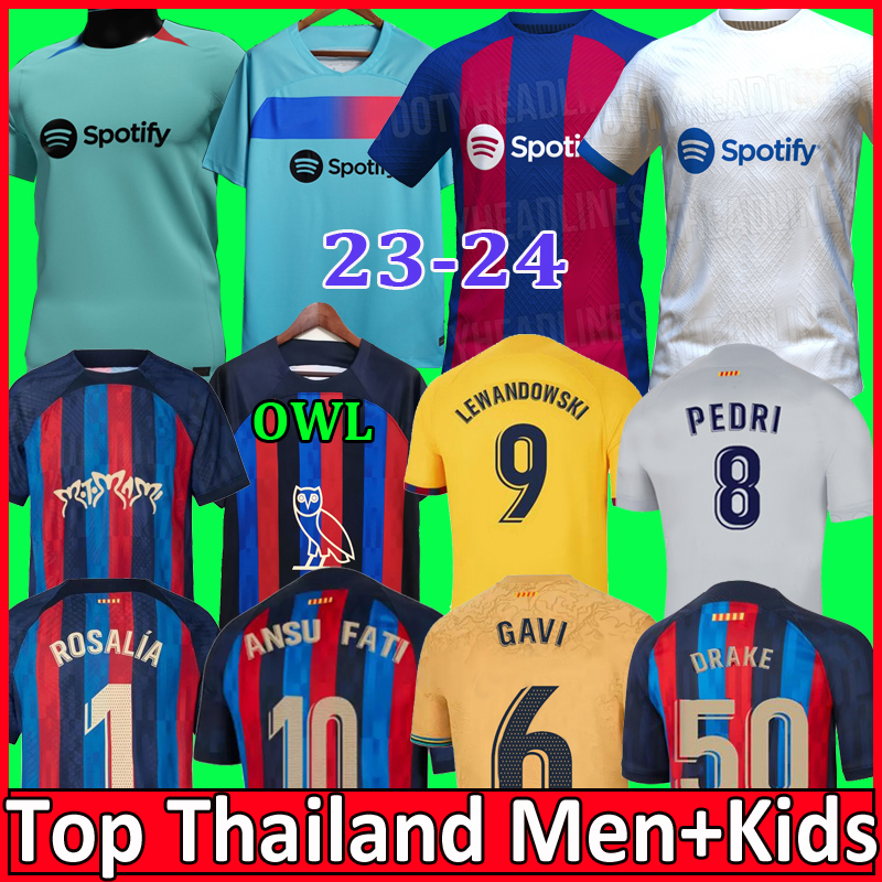 22 23 24 ROSALIA LEWANDOWSKI OWL soccer jerseys BARCA camiseta de futbol AUBA PEDRI ANSU FATI COUTINHO F.DE JONG DEST GAVI BarcelonaS football shirt men kids kit set, Home+u c l
22 23 24 ROSALIA LEWANDOWSKI OWL soccer jerseys BARCA camiseta de futbol AUBA PEDRI ANSU FATI COUTINHO F.DE JONG DEST GAVI BarcelonaS football shirt men kids kit set, Home+u c l