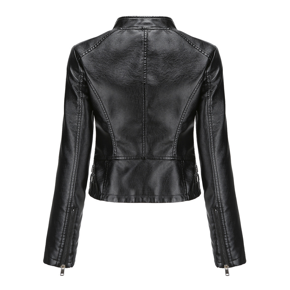 Women's Jackets Fashion Women Short Leather Cool Motorcycle 230324