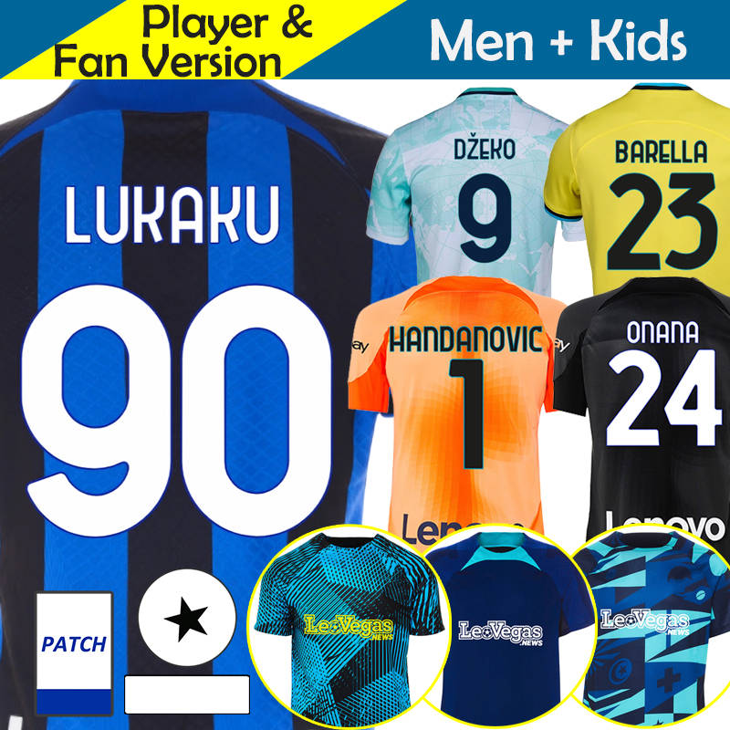 LUKAKU Soccer Jerseys INTERS DZEKO LAUTARO MILANS 2022 2023 Maglia IM Goalkeeper Football Shirt Pre Match Training Uniform Kids Kit Set 115 Year Anniversary Special, Long sleeve away
LUKAKU Soccer Jerseys INTERS DZEKO LAUTARO MILANS 2022 2023 Maglia IM Goalkeeper Football Shirt Pre Match Training Uniform Kids Kit Set 115 Year Anniversary Special, Long sleeve away