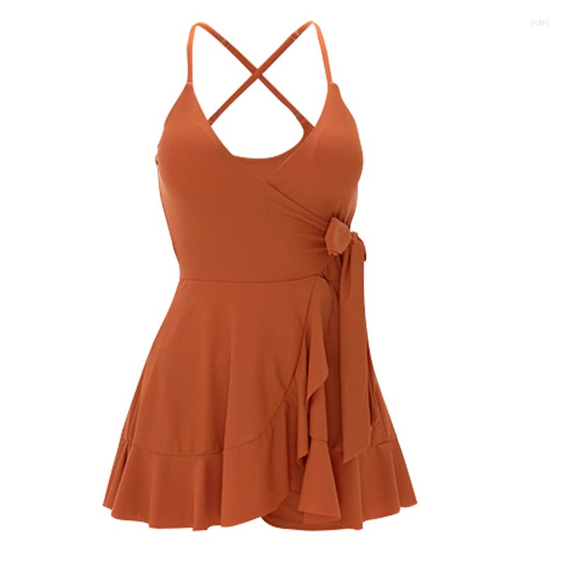 Womens Swimwear Womens Tummy Control One Piece Swimsuit Swimdress Skirted Bathing Suit Bikini Set Women Bikinis