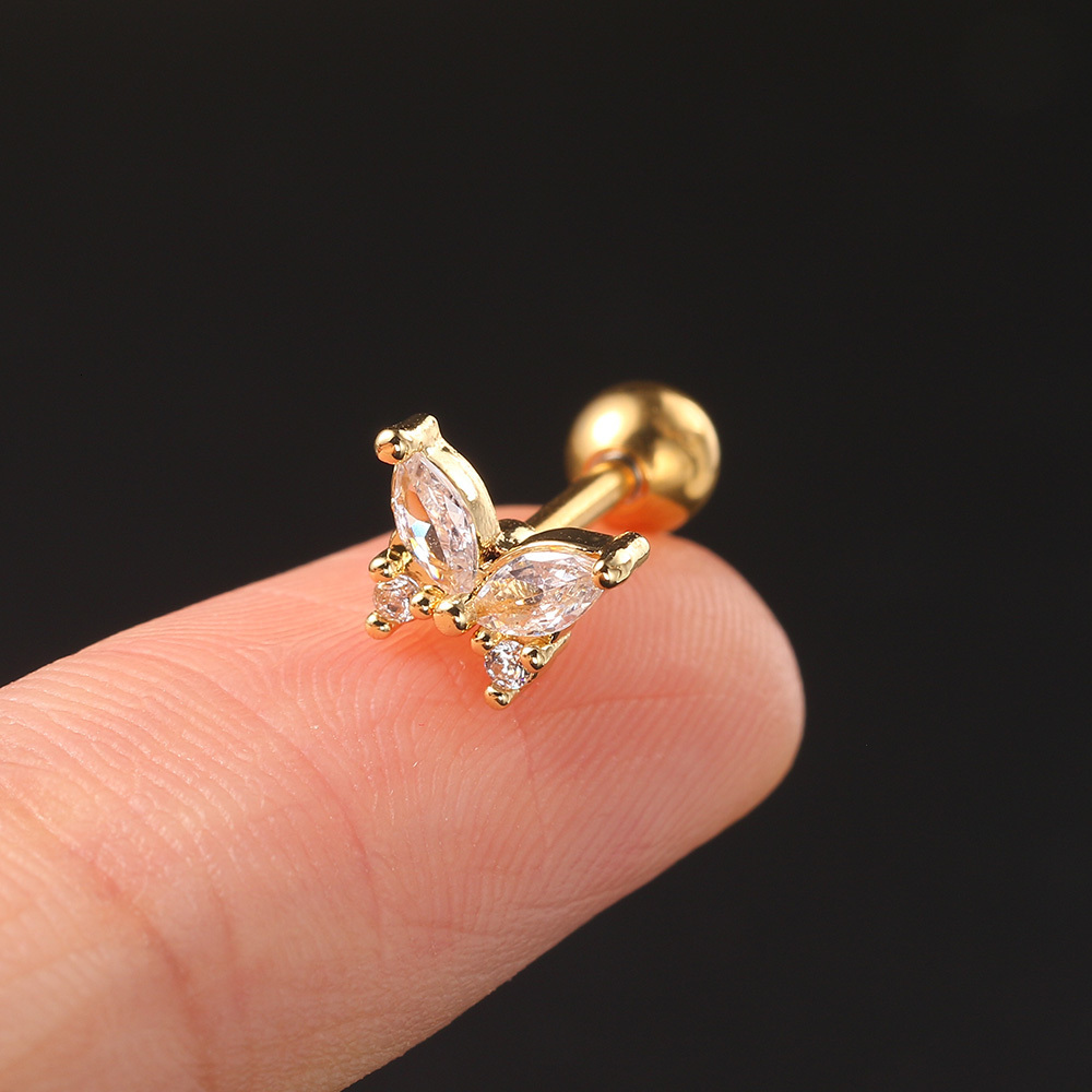 Nose Rings Studs Daith Stainless Steel Hoop Piercing Earrings For Women Star Tragus Helix Lobe Cartilage Ear Ring Acier inoxydable 1PC 230325