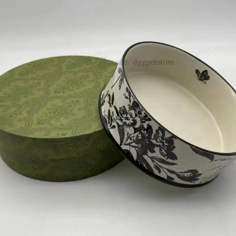 Designer Dog Bowls Ceramic Pet Bowl With Classic Letters Heavy Duty Non Slip Ceramic Cat Dish Dogs Bowls for Food and Water 42oz Black Flower J15
Designer Dog Bowls Ceramic Pet Bowl With Classic Letters Heavy Duty Non Slip Ceramic Cat Dish Dogs Bowls for Food and Water 42oz Black Flower J15