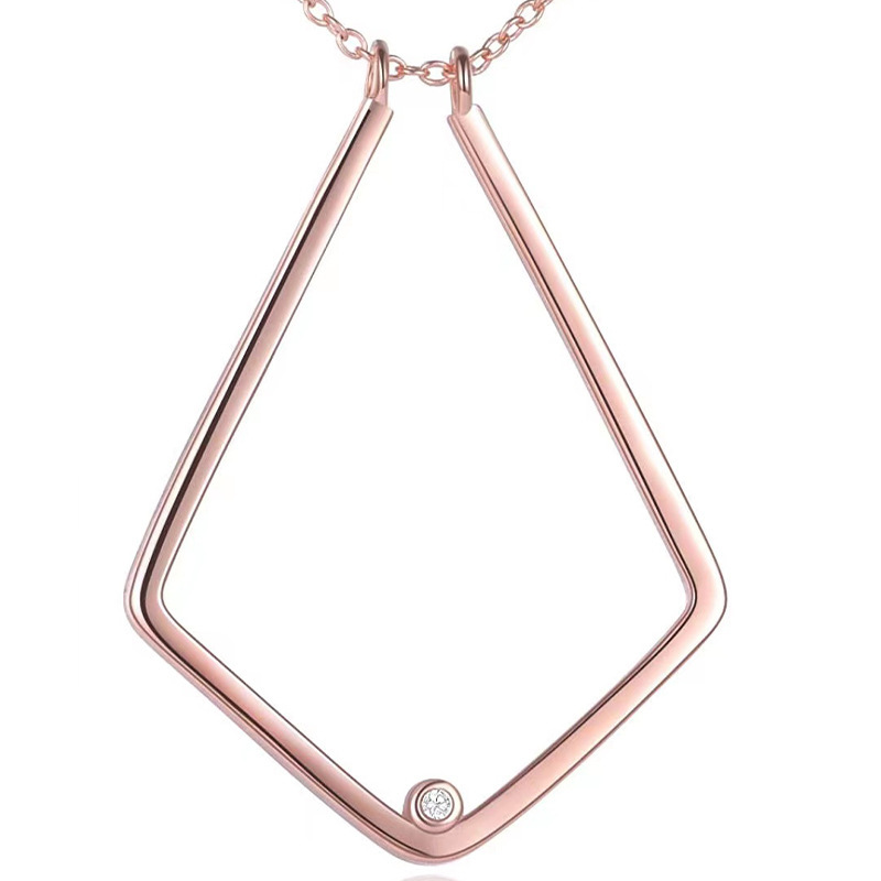 Durable Stainless Steel U-V Design Ring Carrier Necklace Ideal for Special Occasions & Gifting for Women