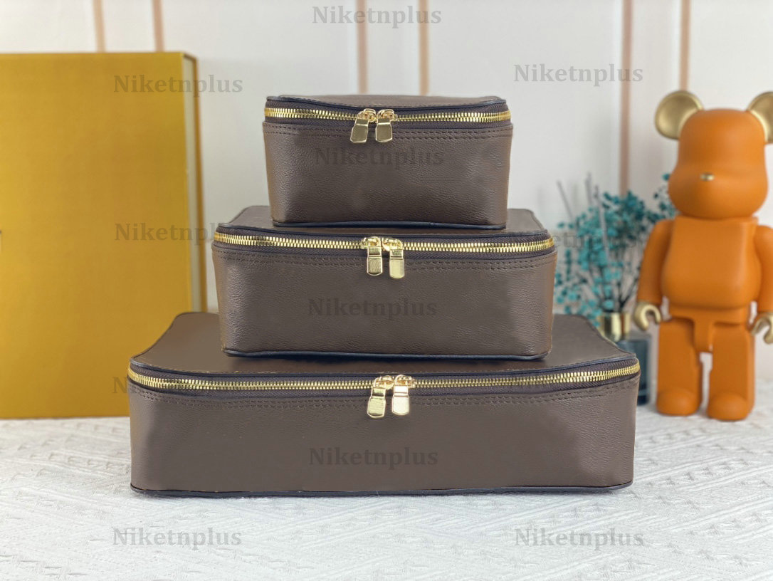 M43690 M43688 M43689 PACKING CUBE PM MM GM Men Travel bag Monogams Damier pattern storage suitcase jewelry box