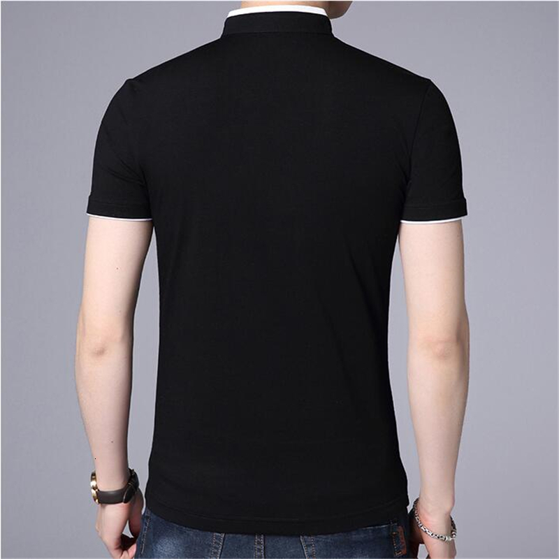 Men's Polos Summer Short Sleeve Polo Shirt Men Turn-over Collar Fashion Casual Slim Breathable Solid Color Business Men's Polo Shirt 5XL 230