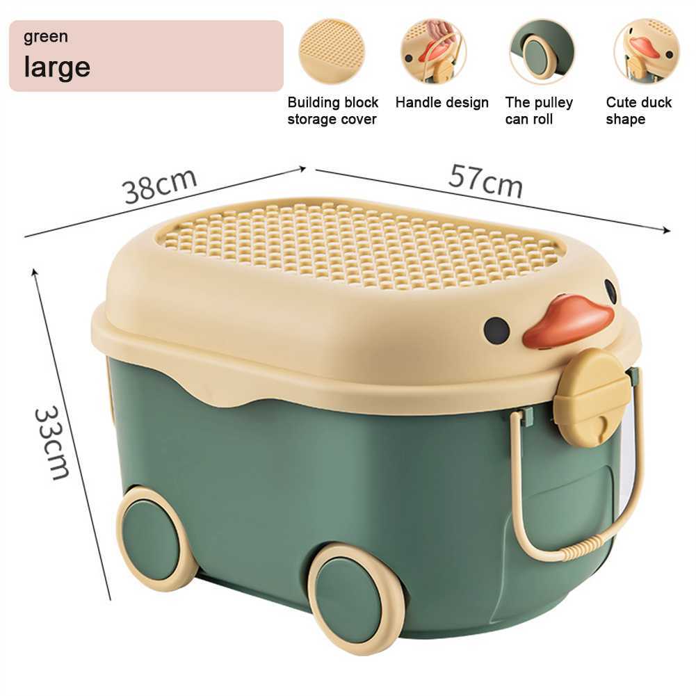 Storage Boxes Bins Household Plastic Storage Basket Multi-color Dustproof Baby Clothes Snacks Large-capacity Children Toy Storage Box Multipurpose P23 - view 7